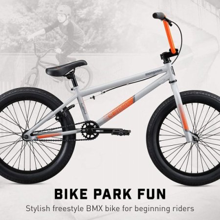 Mongoose Legion L20 Freestyle BMX Bike Line for Beginner-Level to Advanced Riders, Steel Frame, 20-Inch Wheels, Grey