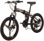 Eurobike HYG20 Folding Bike 18 Speed Dual Suspension Bicycle 20 inch 3 Spoke Wheels Foldable Bike