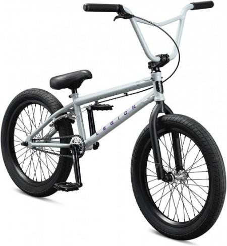 Mongoose Legion L100 Freestyle BMX Bike Line for Beginner-Level to Advanced Riders, Steel Frame, 20-Inch Wheels, Grey