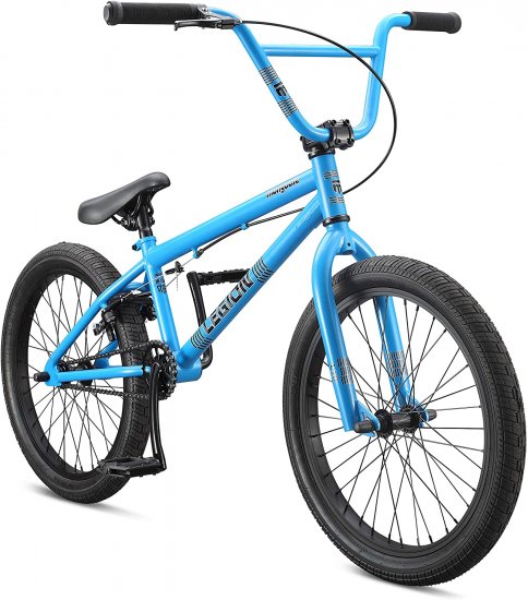 Mongoose Legion L10 Freestyle BMX Bike Line for Beginner-Level to Advanced Riders, Steel Frame, 20-Inch Wheels, Light Blue