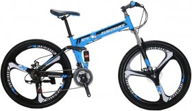 Mountain Bike TSM G4 Bicycle 21 Speed 26 Inches Wheels Dual Suspension Folding Bike