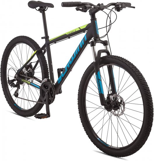 Schwinn Mesa Adult Mountain Bike, 21-24 Speeds, 27.5-Inch Wheels, Small to X-Large Aluminum Frame, Black