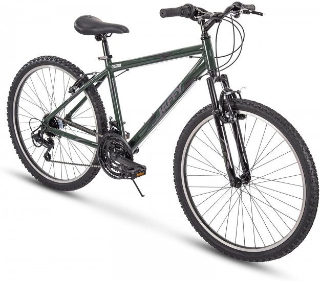 Huffy Hardtail Mountain Trail Bike 26 inch, Military Green Gloss