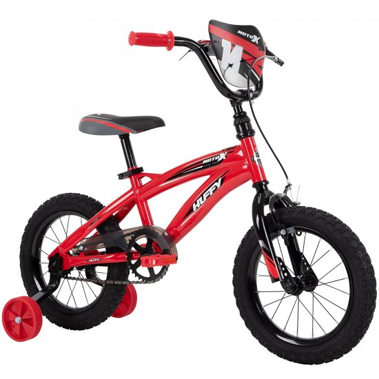 Huffy Kid Bike, Moto X, Fast Assembly Quick Connect, 14\" Gloss Red