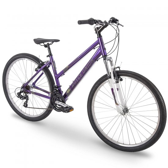 Royce Union RMT 27.5\" Womens 21-Speed All-Terrain Mountain Bike, 17\" Aluminum Frame, Twist Shift, Eggplant Purple