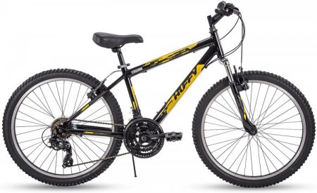 Huffy Hardtail Mountain Trail Bike 24 inch, Gloss Black