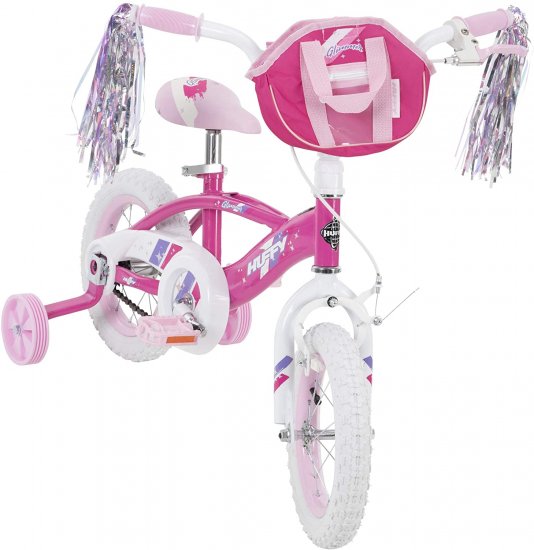 Huffy Glimmer Girls Bike, Fast Assembly Quick Connect, 12, Pink