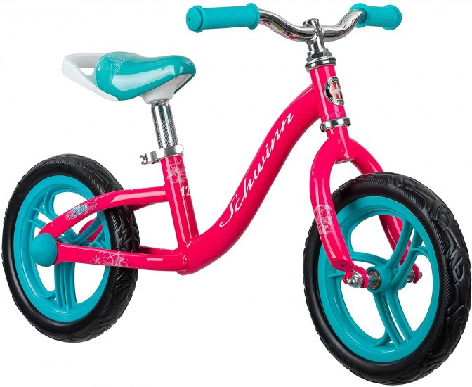 Schwinn Elm Girls Bike for Toddlers and Kids, 12, inch wheels for Ages 2 Years and Up, Pink, Balance or Training Wheels, Adjustable Seat