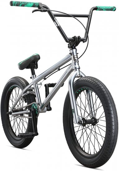 Mongoose Legion L500 Freestyle BMX Bike Line for Beginner-Level to Advanced Riders, Steel Frame, 20-Inch Wheels, Silver