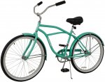 hosote Beach Cruiser Bike for Men and Women, Featuring Retro-Styled 18-Inch Steel Step-Over Frame, 26-Inch Wheels Comfort Cruiser Bicycle with Front and Rear Fenders, Green