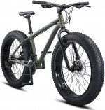Mongoose Argus Trail Adult Fat Tire Mountain Bike, 26-Inch Wheels, Medium 18-Inch Aluminum Hardtail Frame, Mechanical Disc Brakes, 2x8 Drivetrain, Rapid Fire Shifters, Green