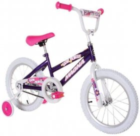 Dynacraft Magna Kids Bike Girls, 16 Inch, Purple, for Ages 4 and Up