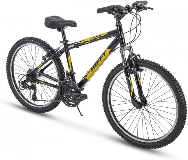 Huffy Hardtail Mountain Trail Bike 24 inch, Gloss Black