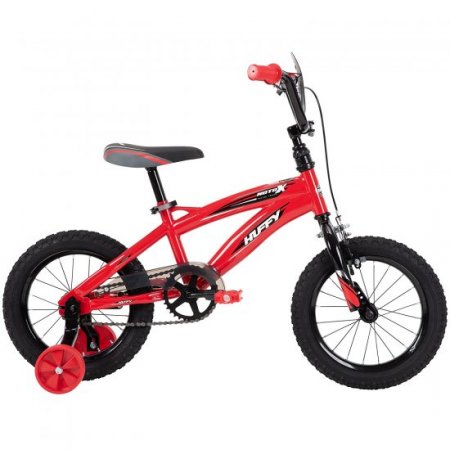 Huffy Kid Bike, Moto X, Fast Assembly Quick Connect, 14" Gloss Red