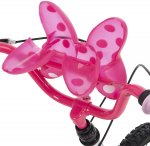 Huffy Disney Minnie Girl's Bike for Kids, Training Wheels, 16 Inch,Gloss White