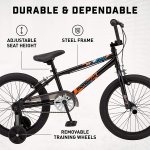 Mongoose Switch BMX Bike for Kids, 18-Inch Wheels, Includes Removable Training Wheels , Black