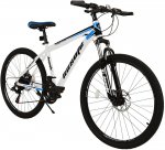 hosote 26 Inch Mountain Bike with Aluminum Frame for Men and Women, Shimano 21 Speeds Lightweight MTB Bicycle with Suspension Fork, Dual Disc Brake, Blue