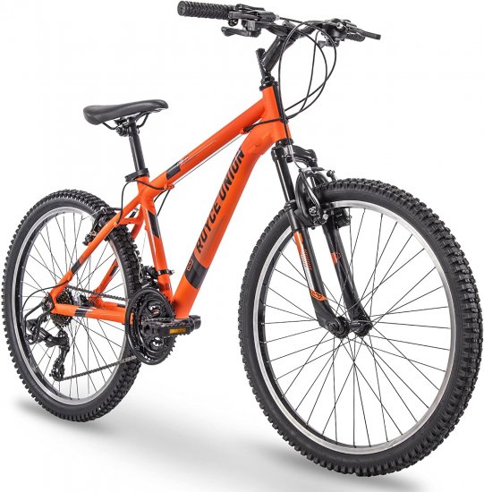 Royce Union RTT 24\" Mens 21-Speed Mountain Bike, Aluminum Frame, Trigger Shift, Matte Tangerine