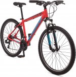 Schwinn Mesa Adult Mountain Bike, 21-24 Speeds, 27.5-Inch Wheels, Small to X-Large Aluminum Frame, Red