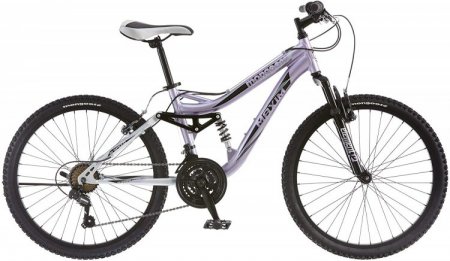 Mongoose Maxim Girls Mountain Bike, 24-Inch Wheels, Aluminum Frame, 21-Speed Drivetrain, Lavender