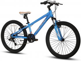 Hiland 20 Inch Kids Mountain Bike Shimano 7-Speed for Youth with Aluminum Alloy Frame Suspension Fork Commuter City Bicycle