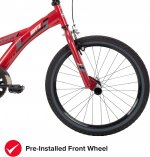 Huffy Kids Bike Go Girl & Ignyte 20 inch, Quick Connect or Regular Assembly, Kickstand Included,Red