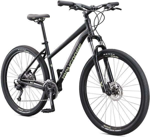 Mongoose Switchback Adult Mountain Bike, 8-21 Speeds, 27.5-Inch Wheels, Aluminum Frame, Disc Brakes, Black