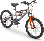 Huffy Valcon 20" Mountain Bike for Boys - 6 Speed - Dual Suspension - Charcoal