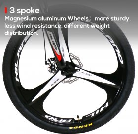 Hiland Mountain Bike,Shimano 21 Speeds Drivetrain,Aluminum Frame 26 Inch Wheels, with Disc-Brake 3/6-Spokes for Men Women Men's MTB Bicycle