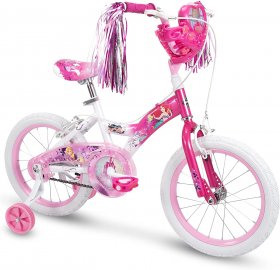 Huffy Disney Princess Kid Bike 12 inch & 16 inch, Quick Connect Assembly & Regular Assembly, Pink