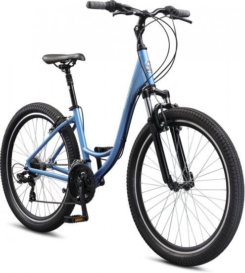 Schwinn Suburban Adult Classic Comfort Bike, 27.5-Inch Wheels, 7-21 Speed Drivetrains, 17.5-Inch Aluminum Frame, Alloy Linear Hand Brakes