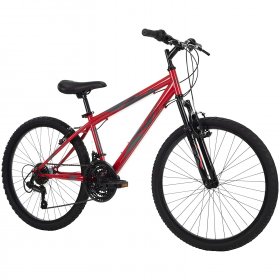 Huffy Stone Mountain Hardtail Mountain Bike, 24 Inch, 21-Speed, Lightweight, Gloss Red