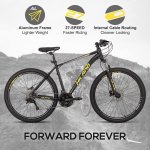 Hiland Mountain Bike 27 Speeds, Lock-Out Suspension Fork, Aluminum Frame 27.5 inch Wheel, Black&Yellow