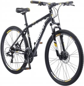 Schwinn GTX Comfort Adult Hybrid Bike, Dual Sport Bicycle, Aluminum 16-20-Inch Frame, Black/Yellow
