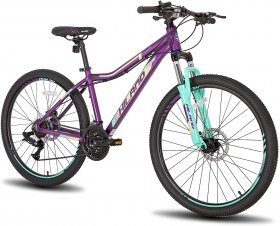 Hiland Aluminum Mountain Bike,with Lock-Out Suspension Fork, 24 Speeds, 27.5 Inch, Purple