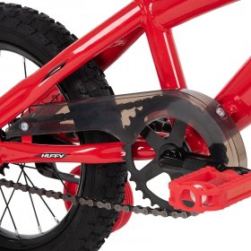 Huffy Kid Bike, Moto X, Fast Assembly Quick Connect, 14" Gloss Red