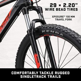 Mongoose Mountain Bike, 29-Inch Wheels, Tectonic T2 Aluminum Frame, Rigid Hardtail, Hydraulic Disc Brakes, Black