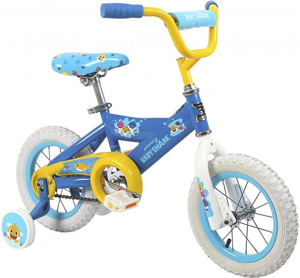 Baby Shark 12\" Bike with Removable Training Wheels