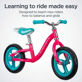 Schwinn Elm Girls Bike for Toddlers and Kids, 12, inch wheels for Ages 2 Years and Up, Pink, Balance or Training Wheels, Adjustable Seat