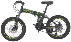 SD G20 20 Inch Folding Bike Mechanical Disc Brake Mountain Bikes 18 Speed Gears Full Suspension Foldable Bicycle