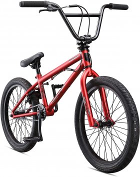 Mongoose Legion L10 Freestyle BMX Bike Line for Beginner-Level to Advanced Riders, Steel Frame, 20-Inch Wheels, Red