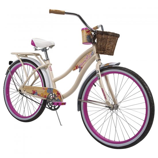 Huffy 26\" Panama Jack Women\'s Beach Cruiser Bike, Cream Vanilla