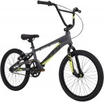 Huffy Enigma 20" BMX Bike for Kids, Aluminum Alloy Frame, Racing BMX Style,Matte Black