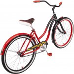 Schwinn Disney Queen Adult Classic Cruiser Bike, 26-Inch Wheels, Low Step Through Steel Frame, Single Speed, Large Saddle, Coaster Brakes, Red