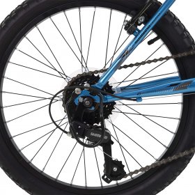 Huffy Kids Hardtail Mountain Bike for Boys, Stone Mountain 20 inch 6-Speed, Metallic Cyan