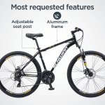 Schwinn GTX Comfort Adult Hybrid Bike, Dual Sport Bicycle, Aluminum 16-20-Inch Frame, Black/Yellow