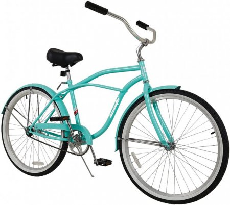 hosote Beach Cruiser Bike for Men and Women, Featuring Retro-Styled 18-Inch Steel Step-Over Frame, 26-Inch Wheels Comfort Cruiser Bicycle with Front and Rear Fenders, Blue