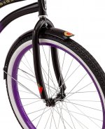 Schwinn Disney Queen Adult Classic Cruiser Bike, 26-Inch Wheels, Low Step Through Steel Frame, Single Speed, Large Saddle, Coaster Brakes, Purple