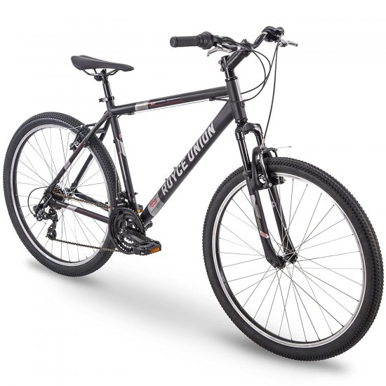 Royce Union RMT 27.5\" Mens 21-Speed All-Terrain Mountain Bike, 18\" Aluminum Frame, Twist Shift, Matte Black