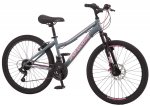 Mongoose Excursion mountain bike, 24-inch wheels, 21 speeds, girls, black